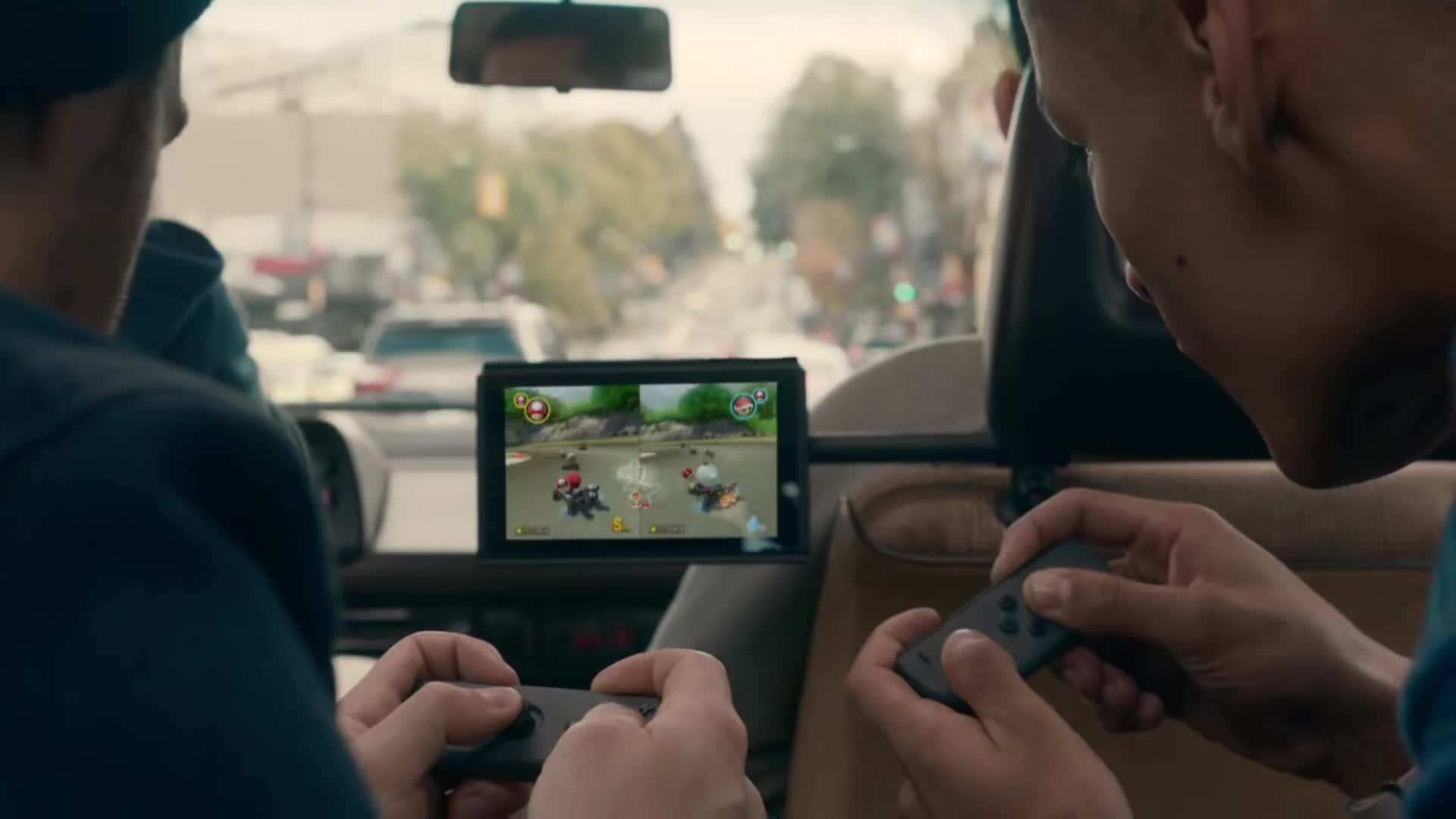 Mario kart eight in the Switch reveal trailer.